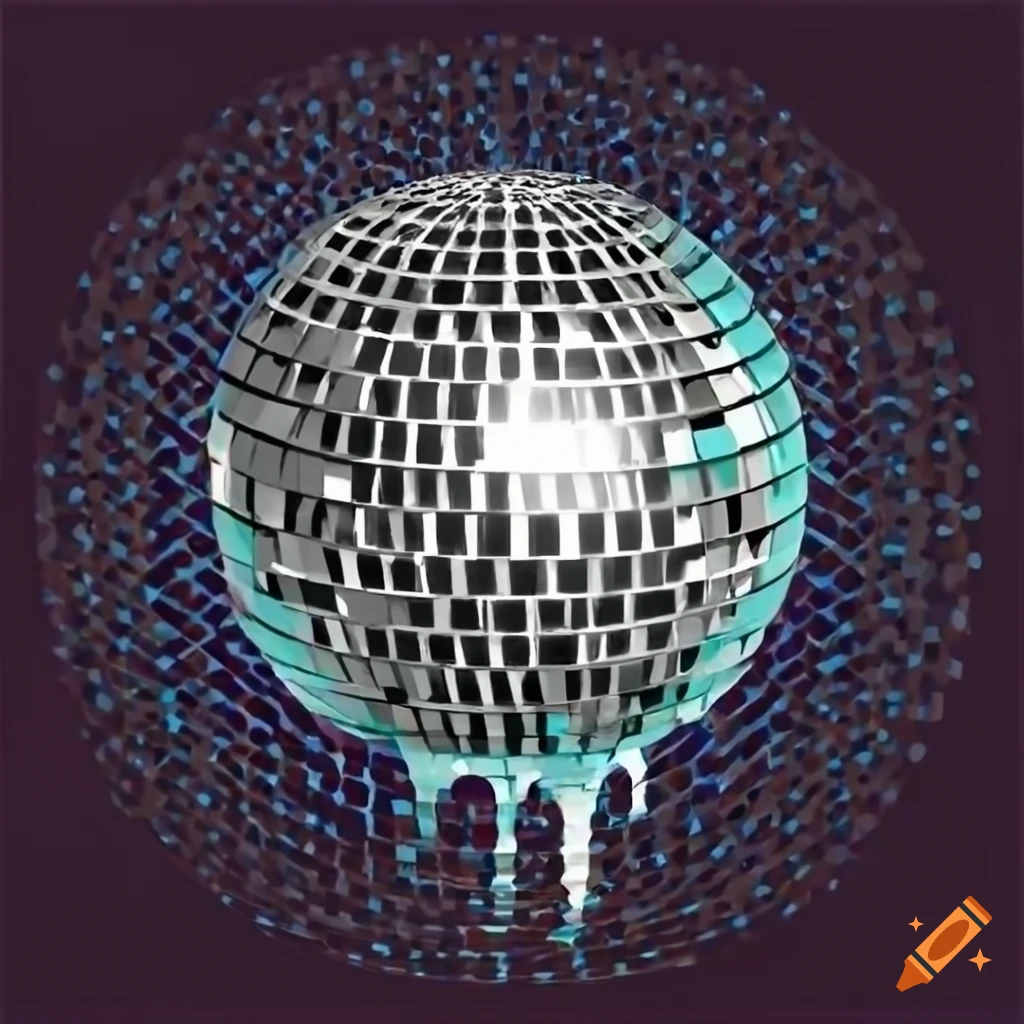 Melting disco ball design