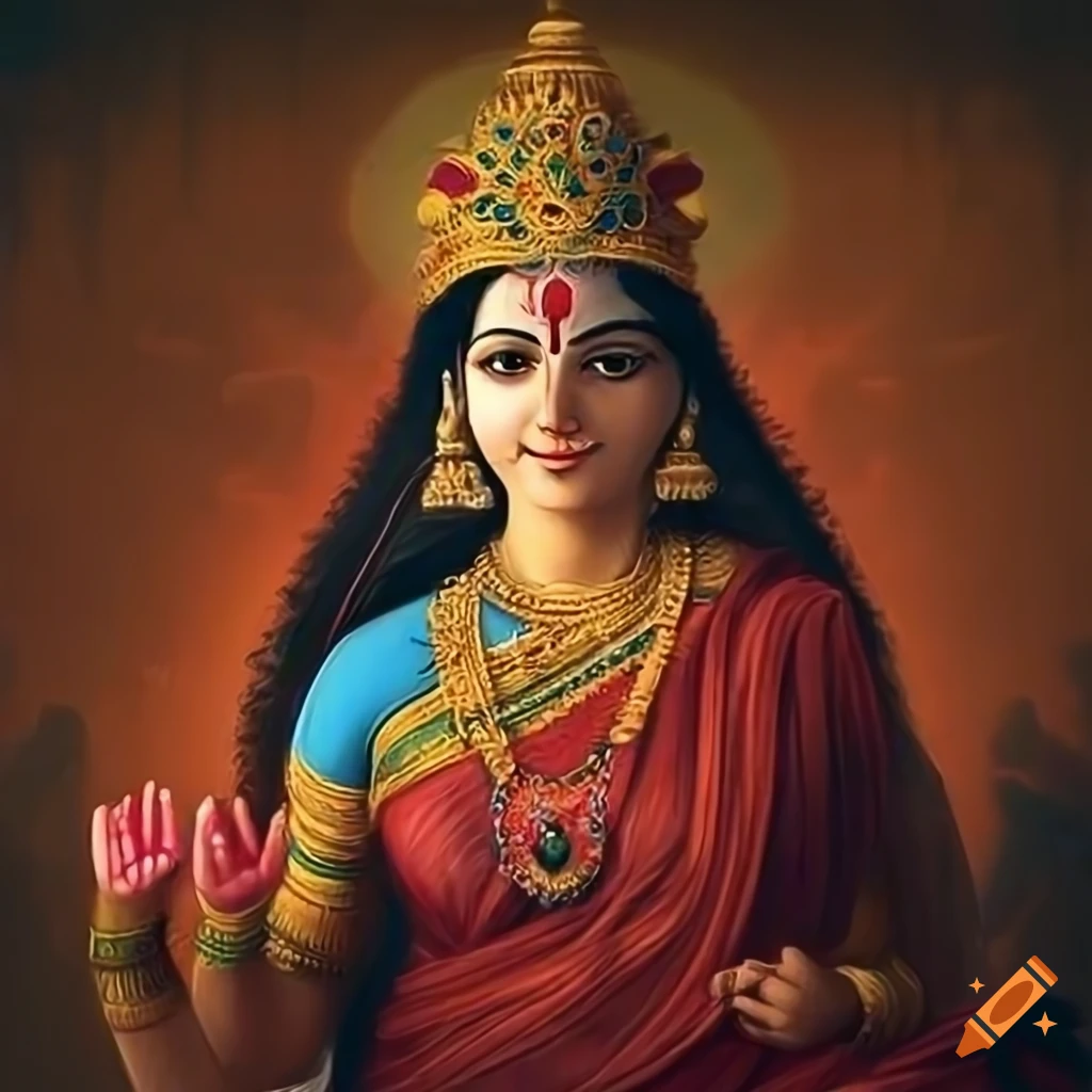 Devi Durga On Craiyon