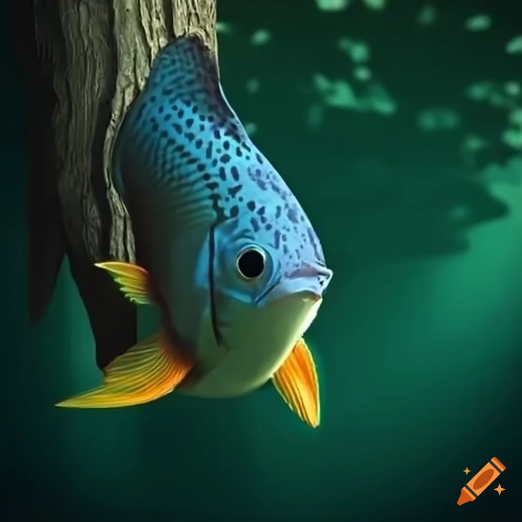 Fish attempting to climb a tree