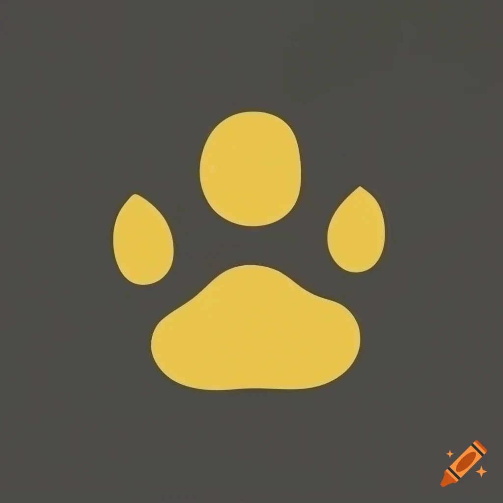 minimalist bear paw logo on dark background