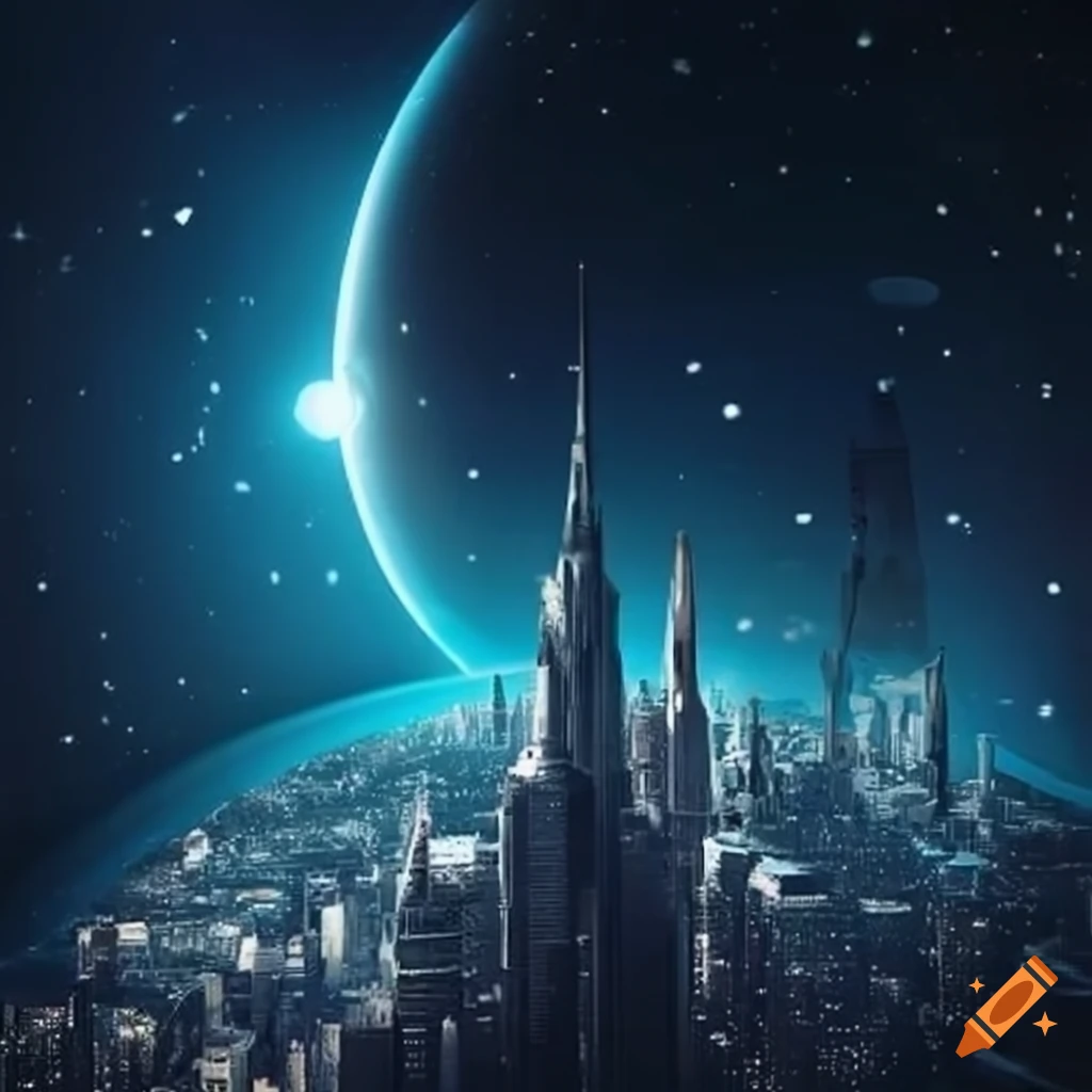 Image Of A Futuristic City In Space On Craiyon image-of-a-futuristic-city-in-space-on-craiyon
