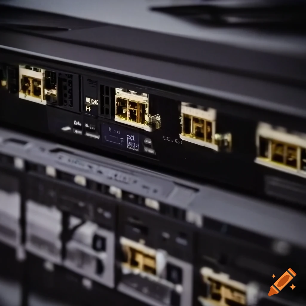 Image of servers, switches, and routers in a data center