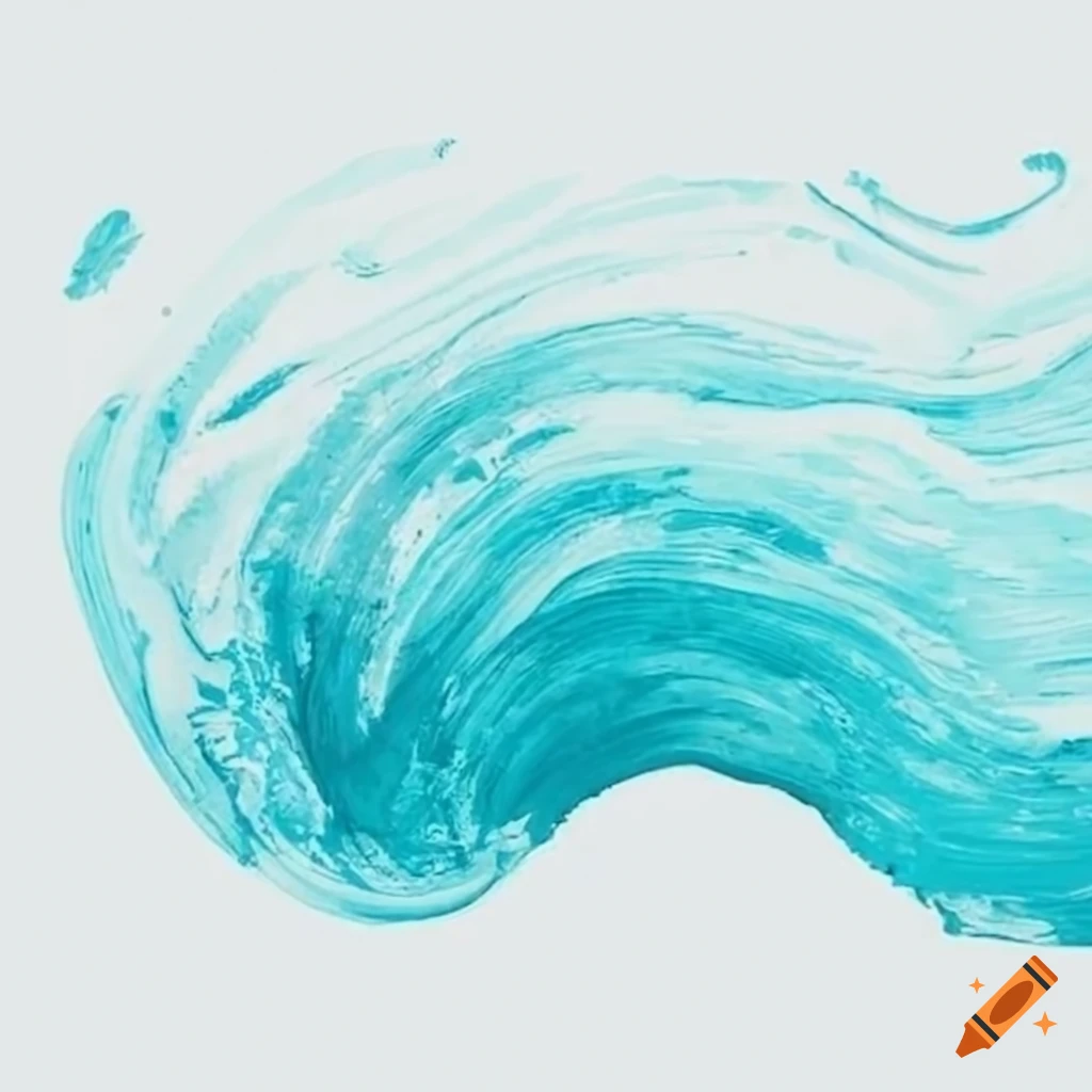 Abstract brush stroke resembling an ocean wave