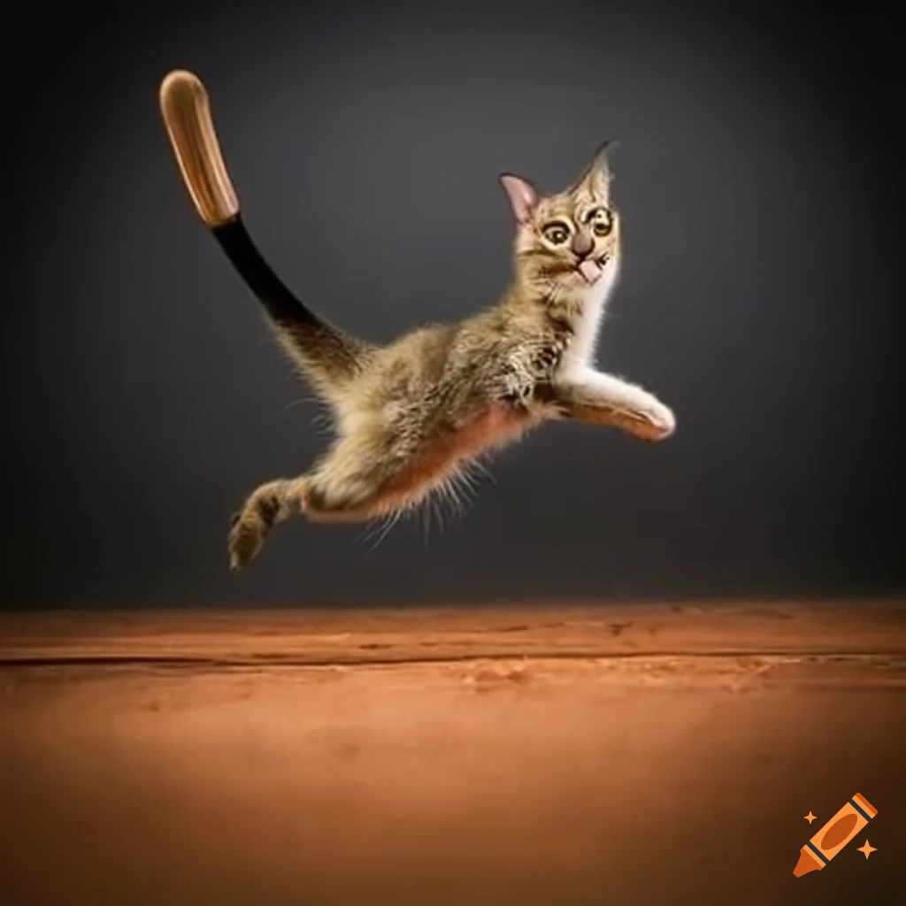 Cat swinging a baseball bat