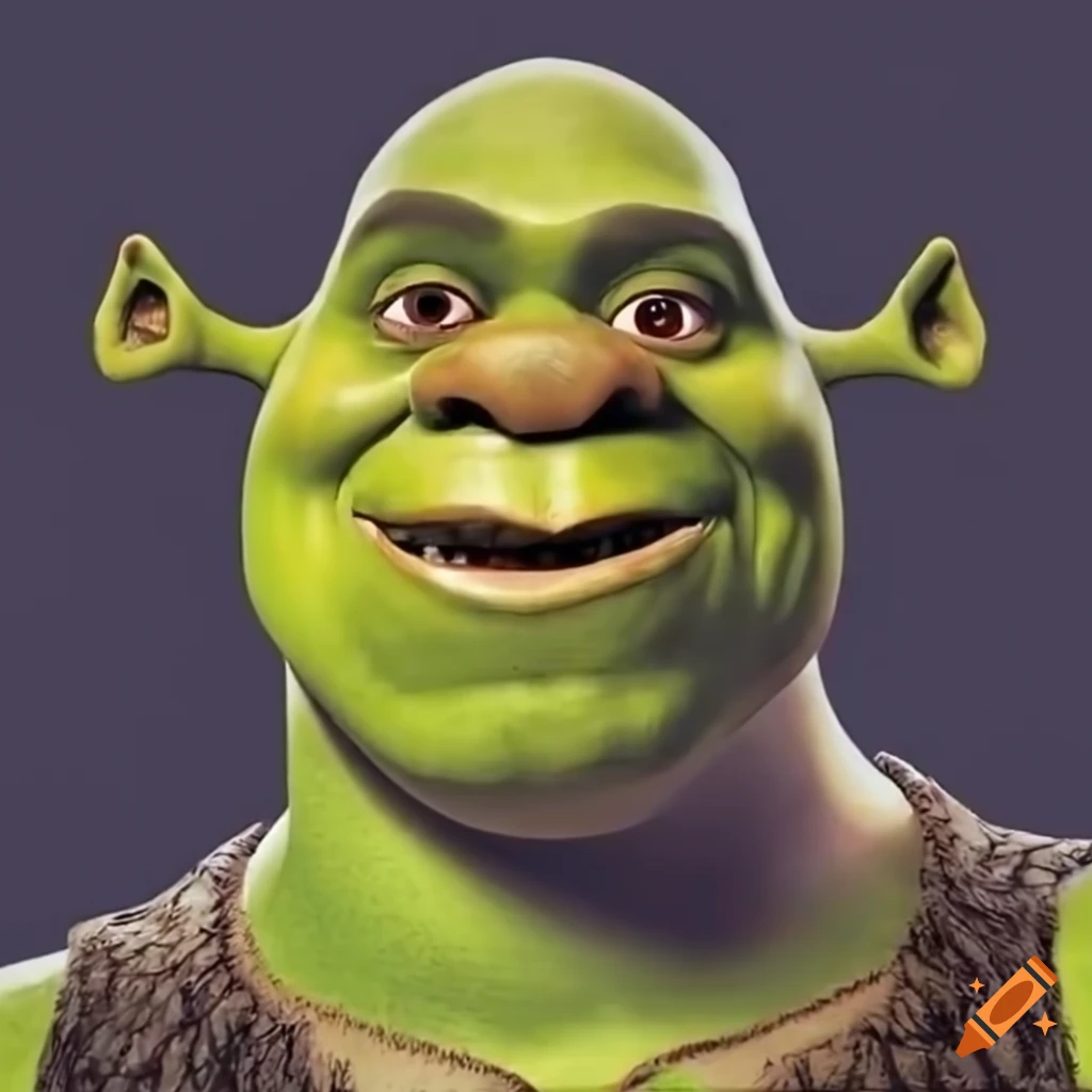 Meme of shrek and giga chad on Craiyon