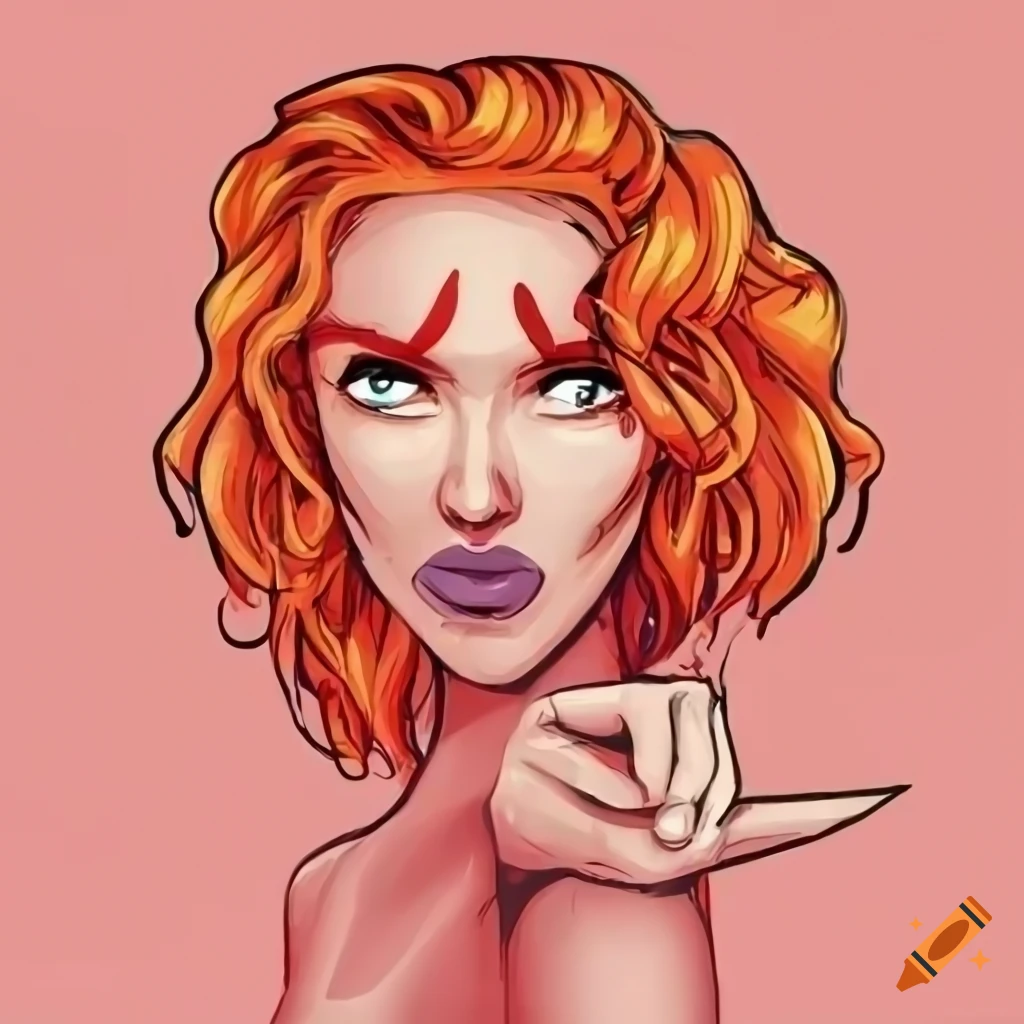 comic-style person pointing with their lips