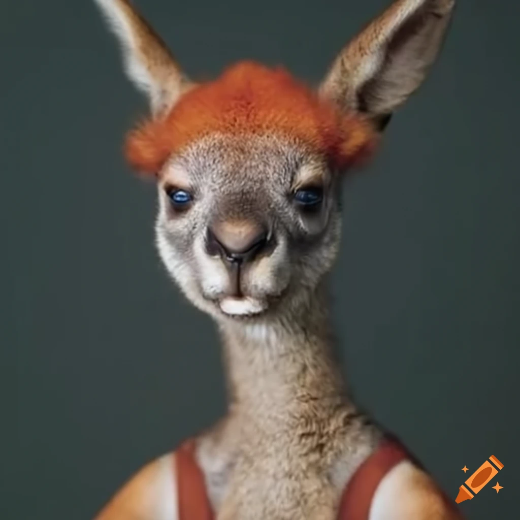 Pippi Langstrumpf kangaroo illustration