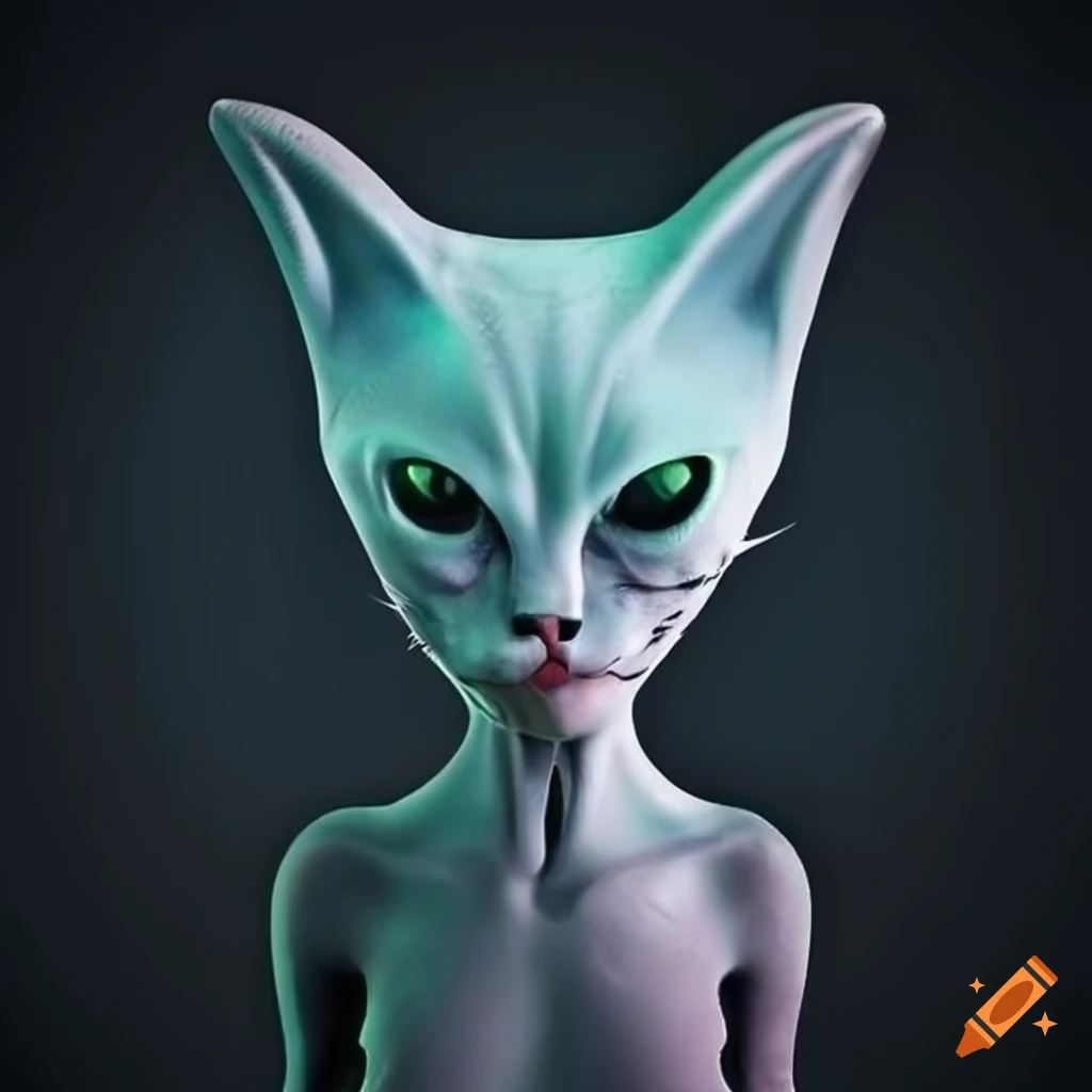Image of an alien cat with a shark-shaped head