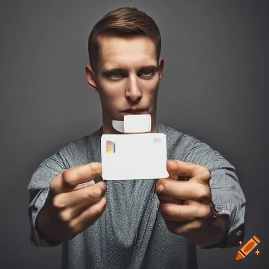 man holding a German ID card