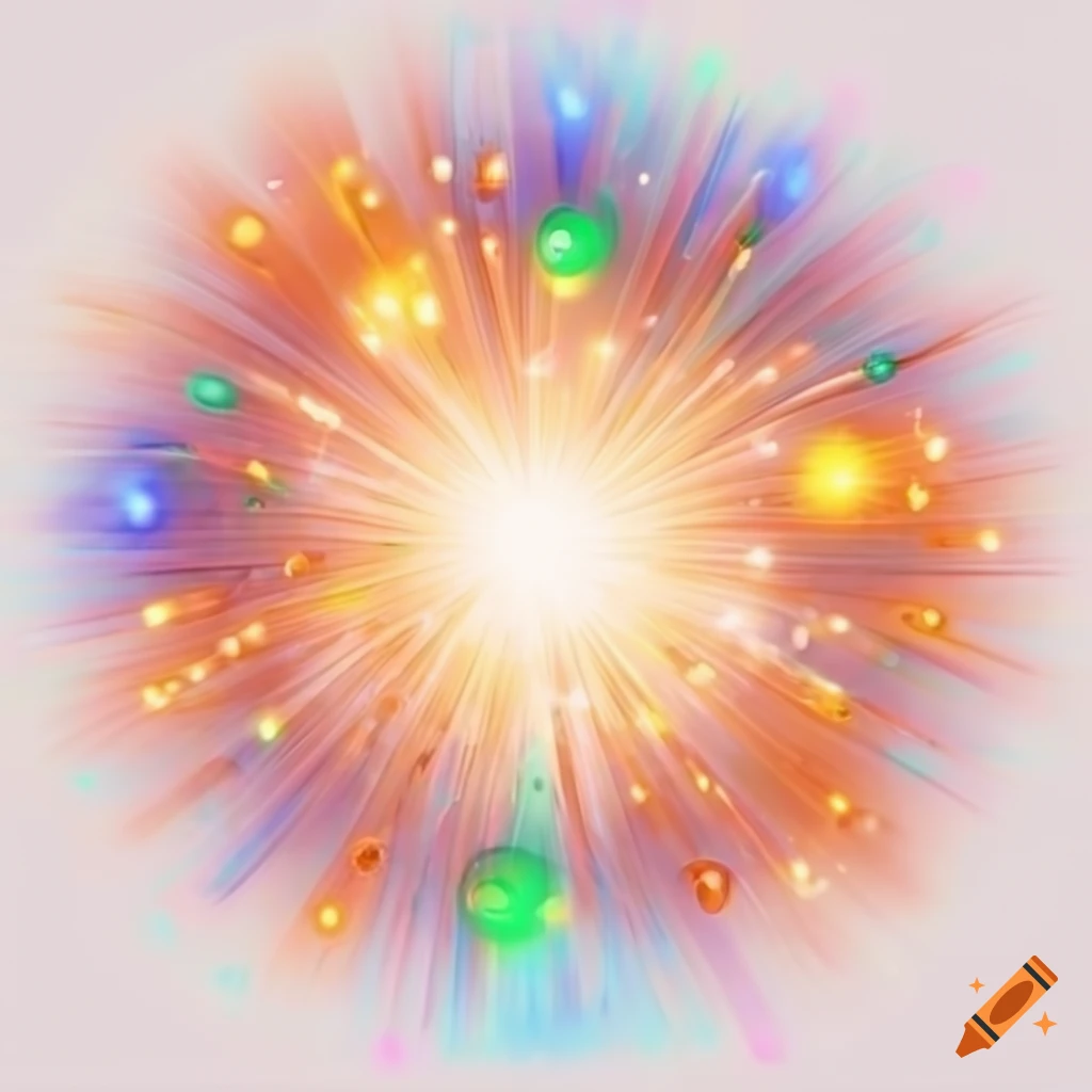 white background with sparkling fire-colored lights