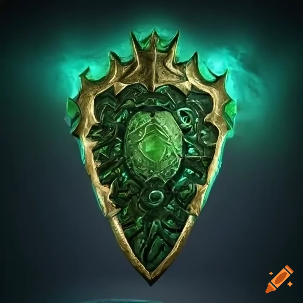 Mythic shield made of green dragon scales
