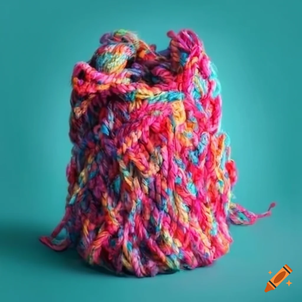 yarn trash bag craft