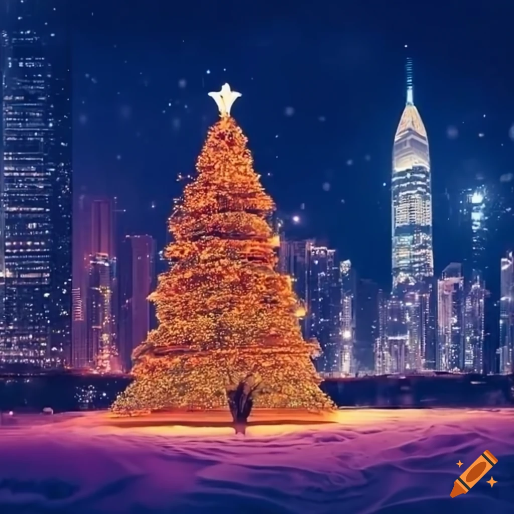 Christmas Tree In Snowy Hong Kong Night On Craiyon christmas-tree-with-cannabis-leaves-on-craiyon
