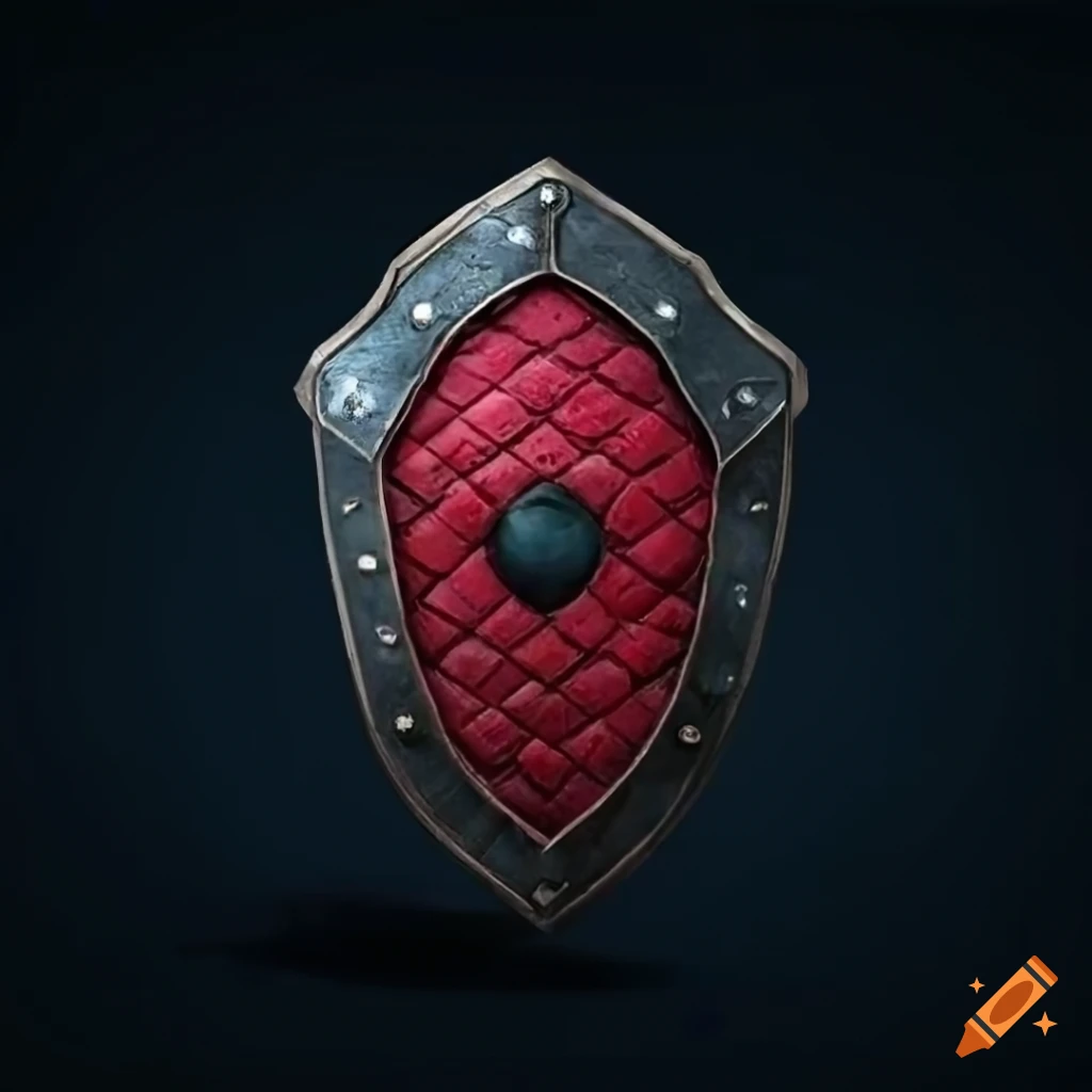 Artifact with black dragon scales and shield magic