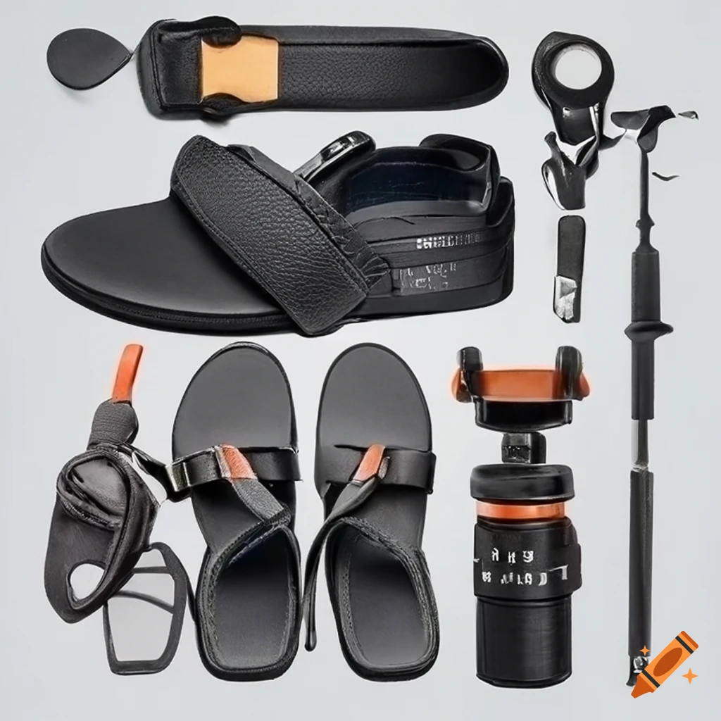 tools with sandals on top