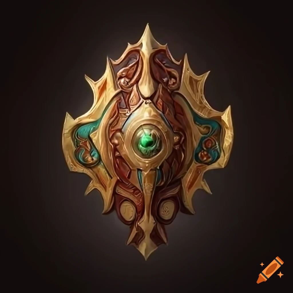 Mythic legendary shield on Craiyon