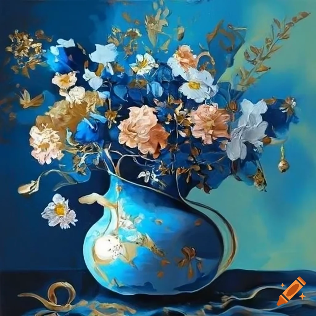Vase mural Design Doré