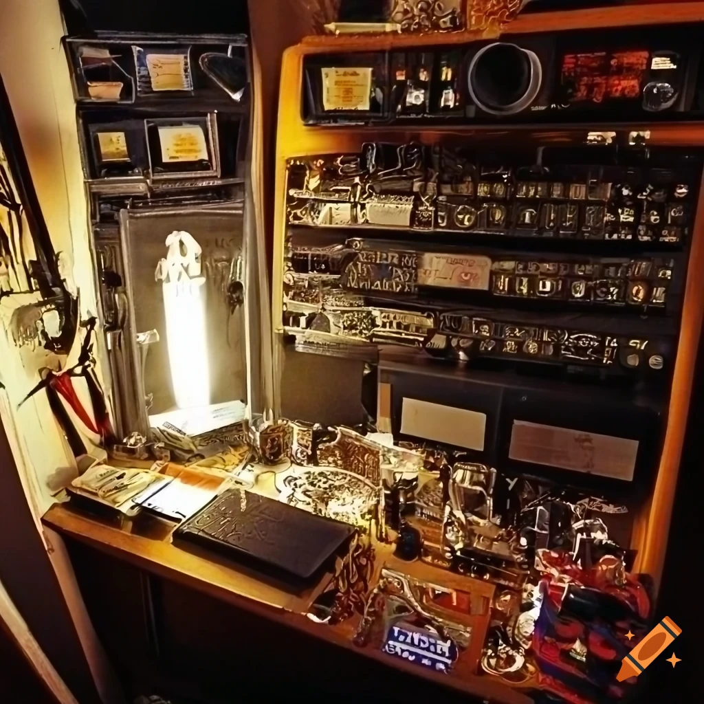 capital letters PE1HUD in a hobby room full of electronics
