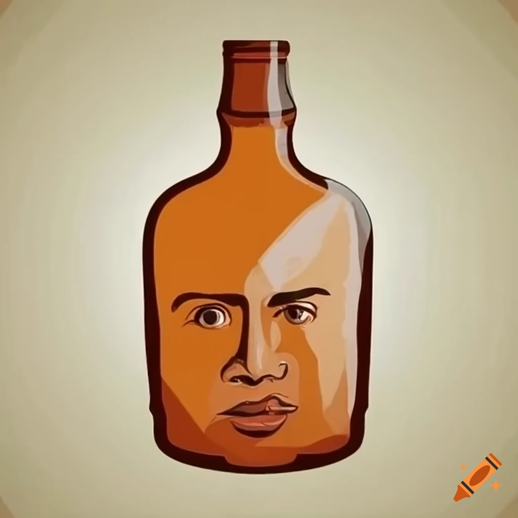 Nicholas cage themed alcohol bottle