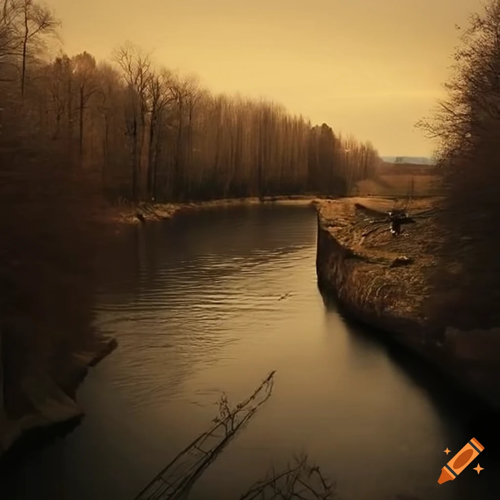 Scenic view of a river flowing in reverse