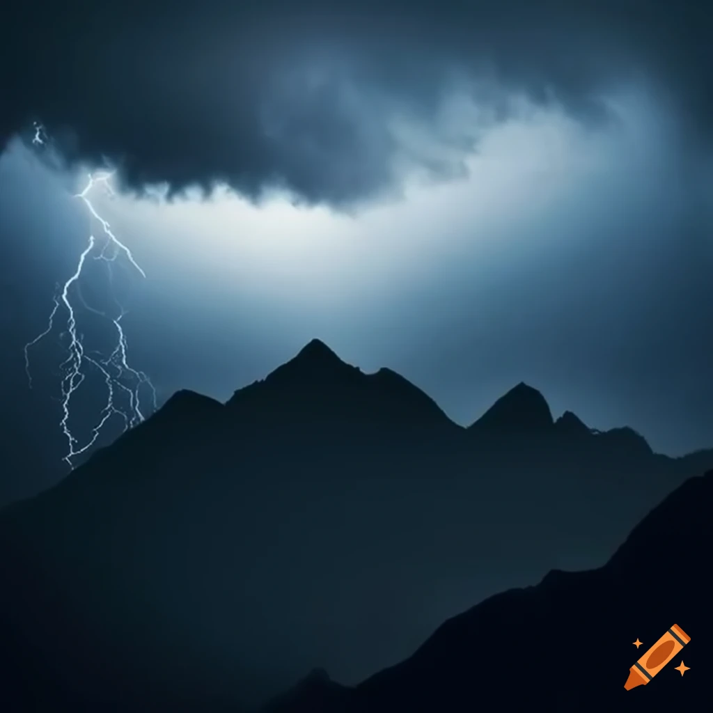 mountain landscape during a storm