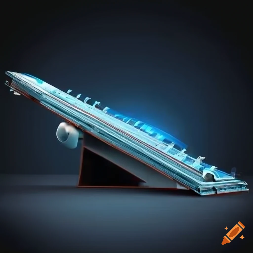 Side view of an electromagnetic launching ramp