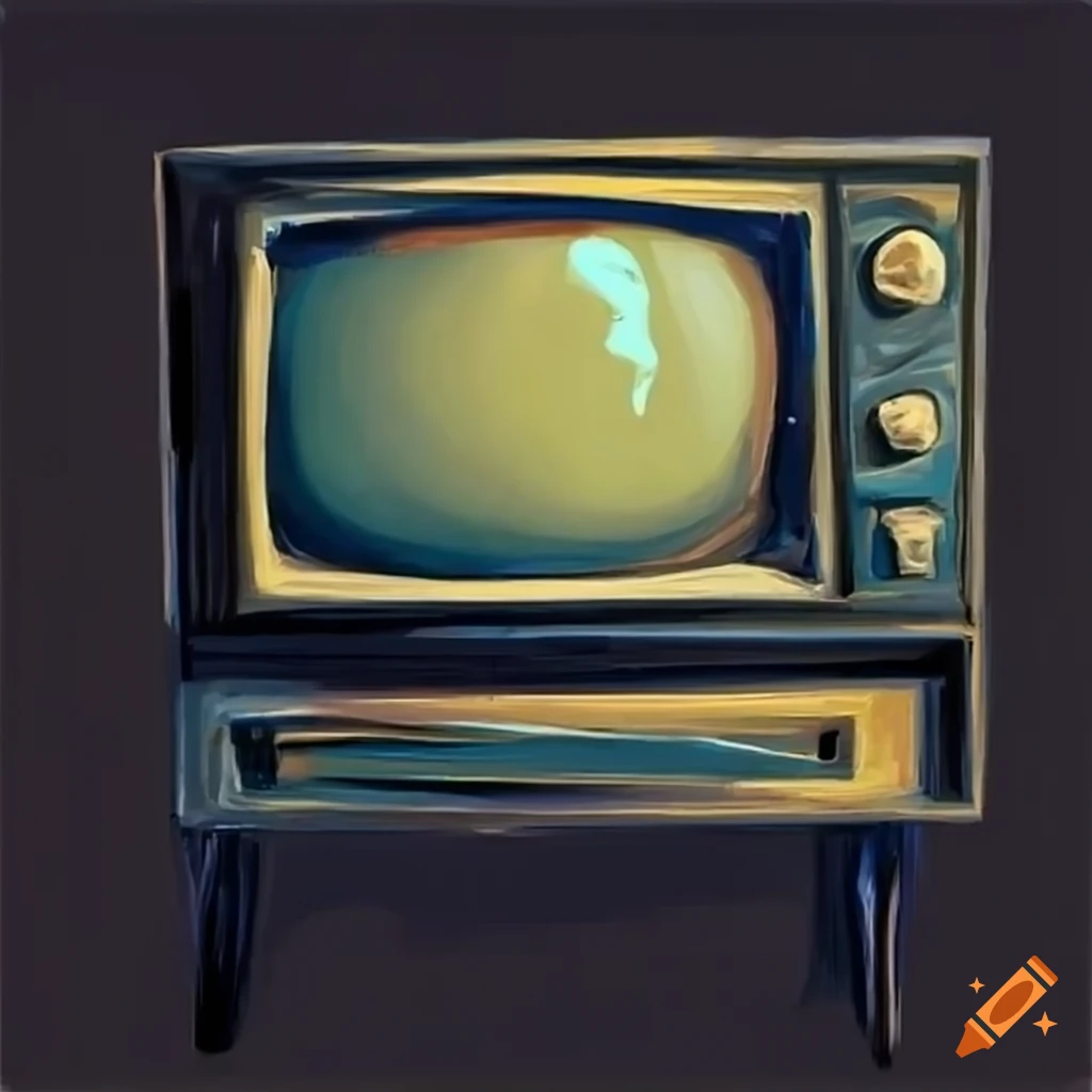 Painting of a television
