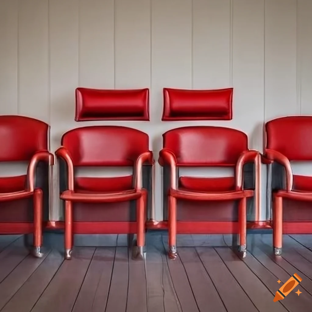 Red waiting room chairs