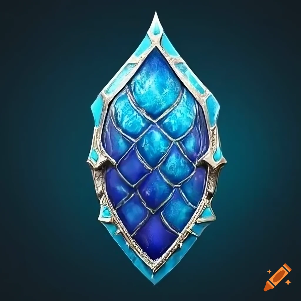 Blue Dragon Scales Shield Artifact On Craiyon