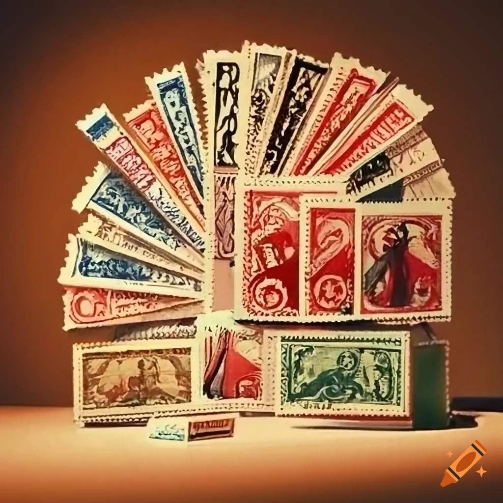 Stamp collectors on Craiyon