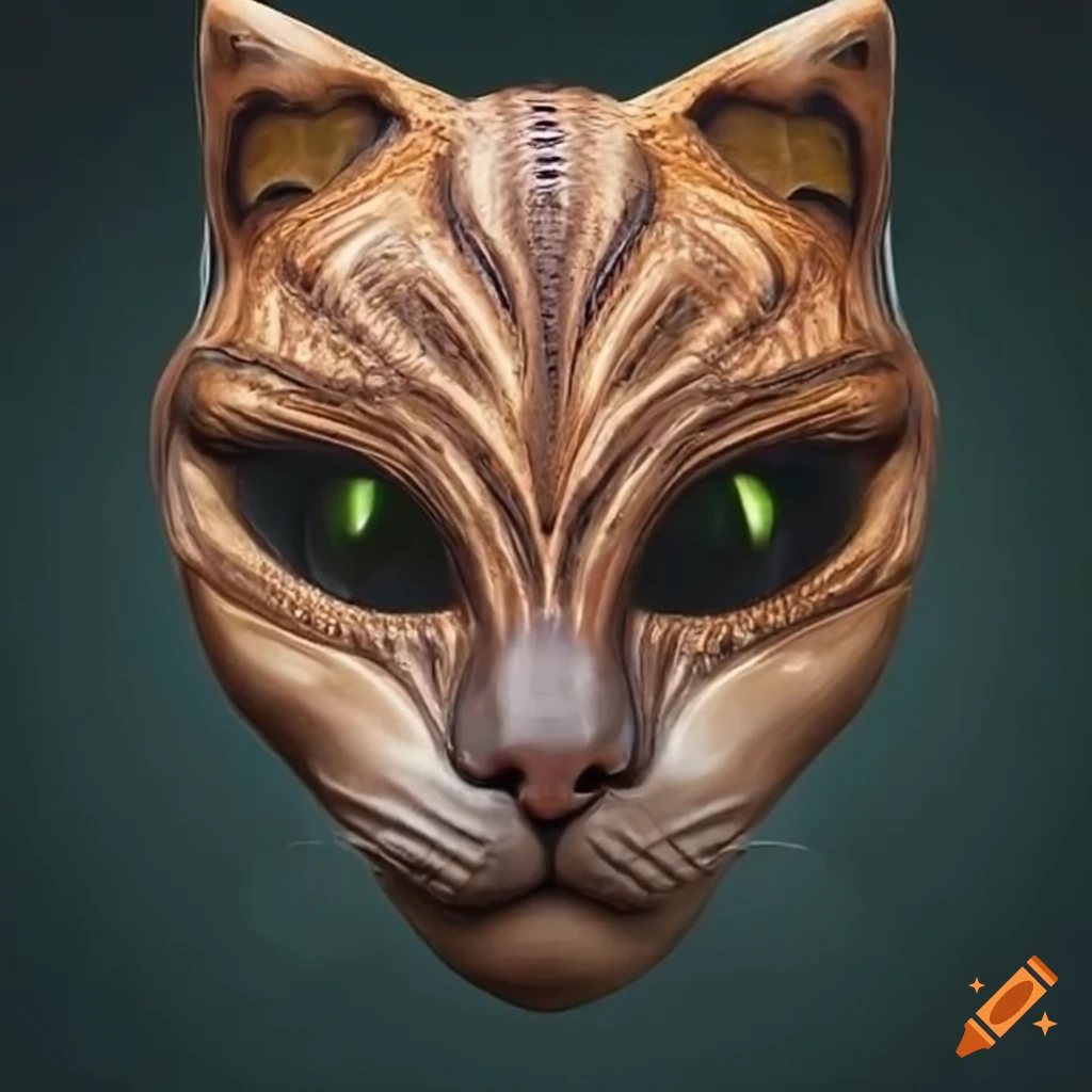 cat with unique walnut-shaped head