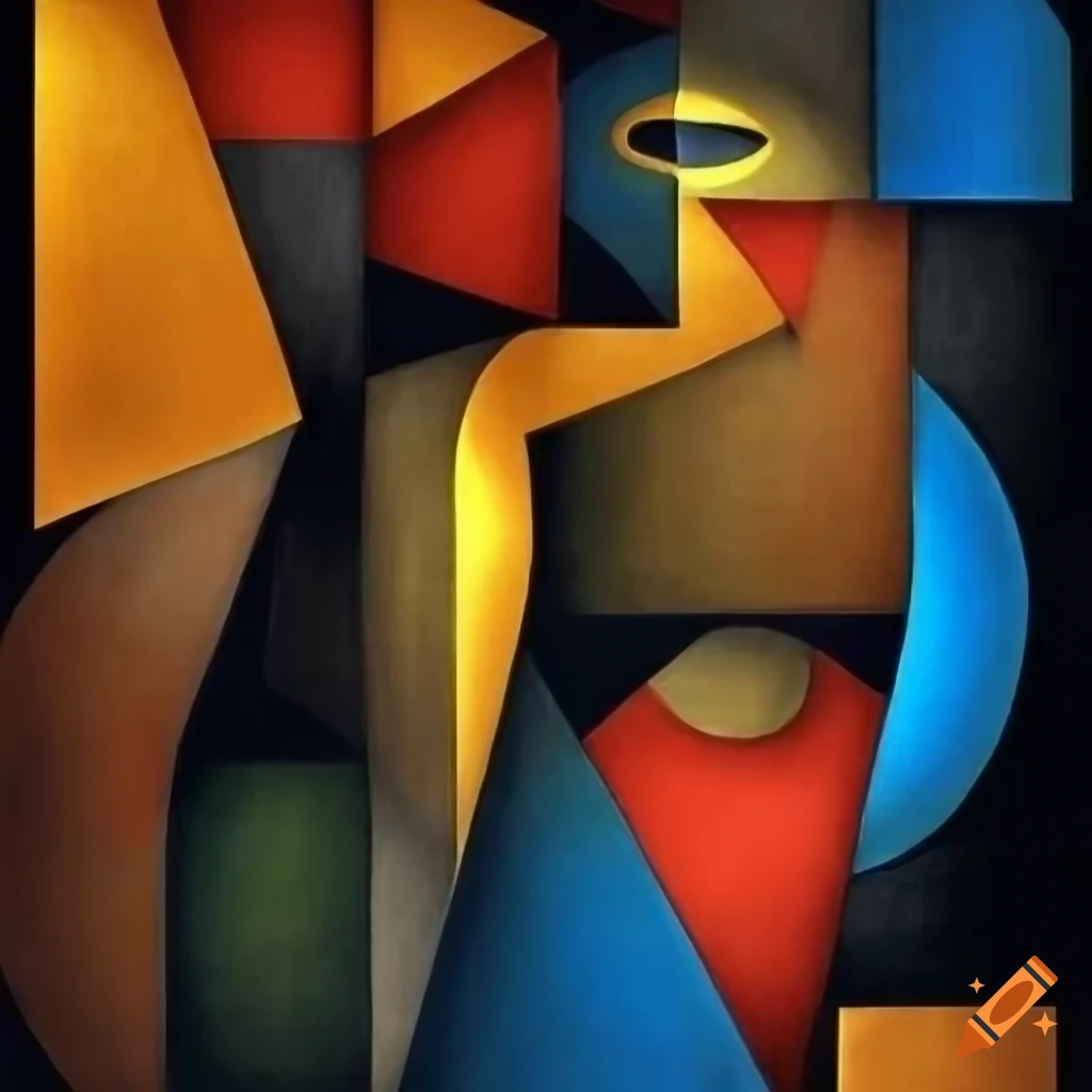 monochrome abstract artwork with various colors