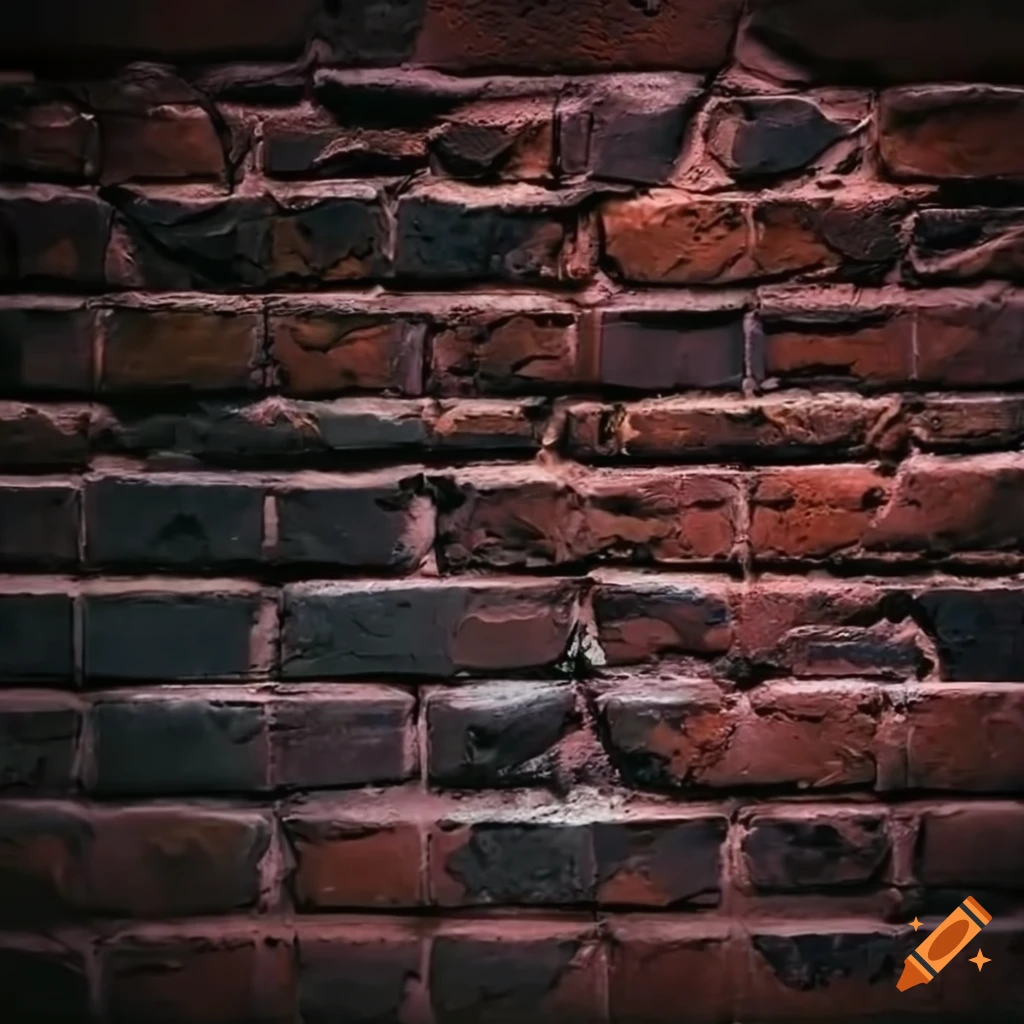 dark brick wall with light