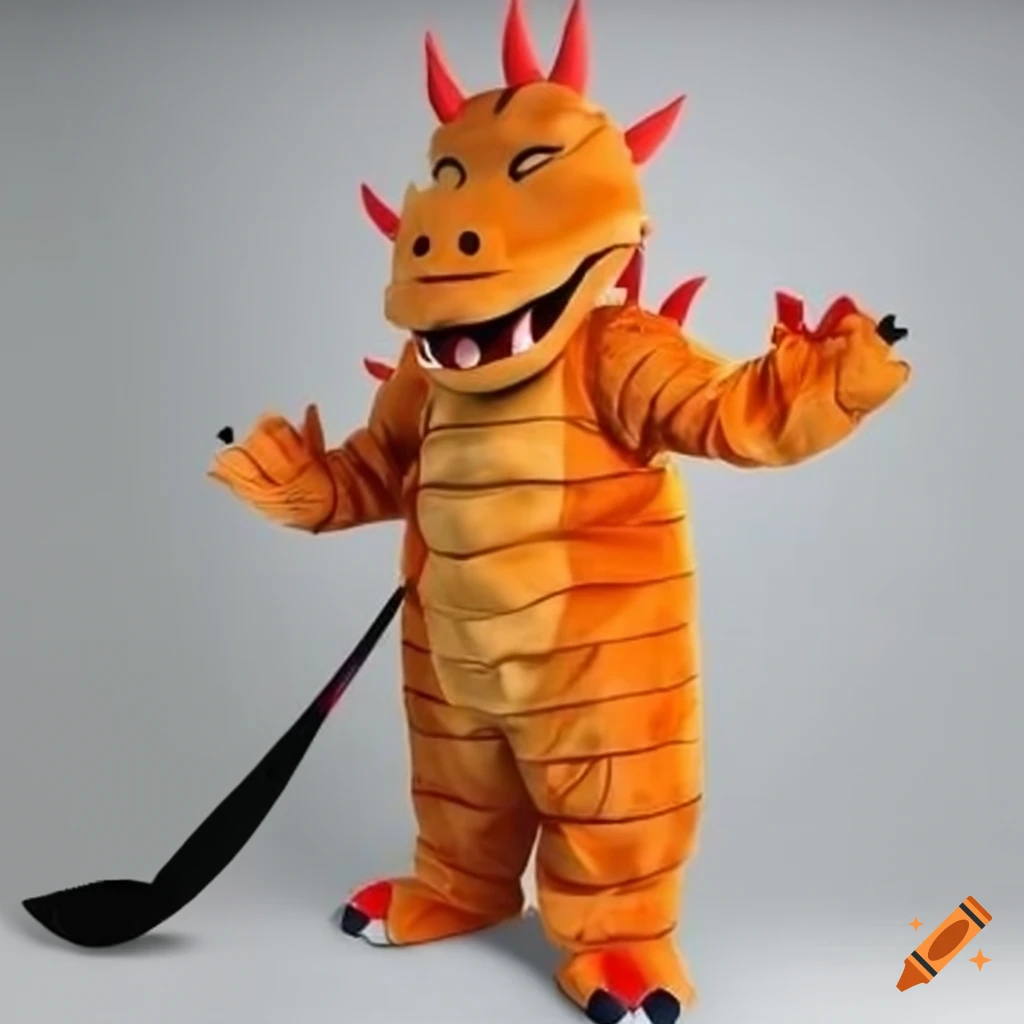 Dragon mascot suit on Craiyon