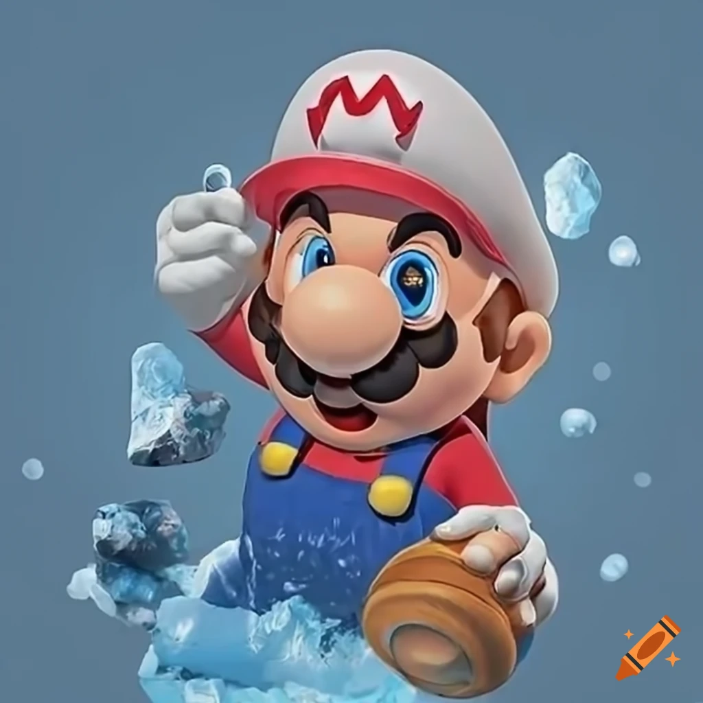 Mario eating ice cream
