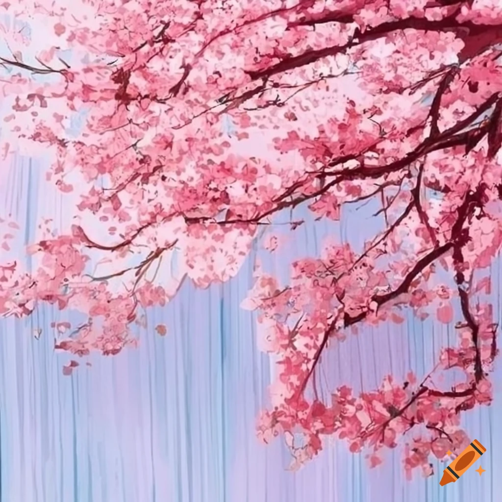 colorful anime cherry blossom flowers