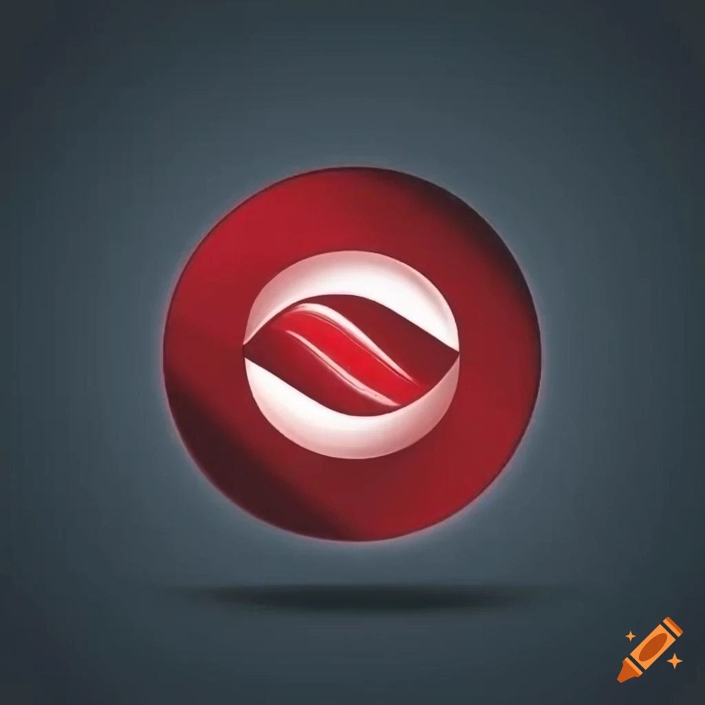 Red logo for precise company on craiyon
