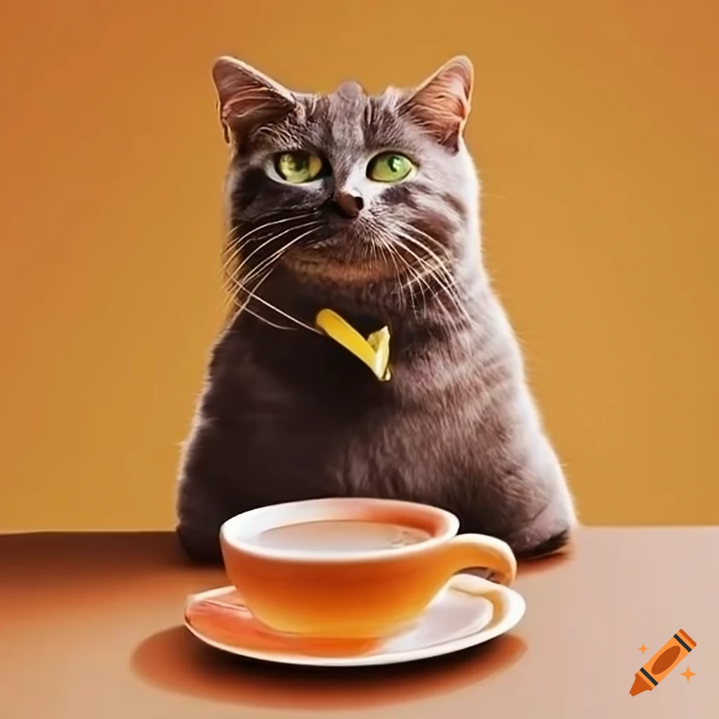 Cat Enjoying A Cup Of Coffee On Craiyon cat-enjoying-a-cup-of-coffee-on-craiyon