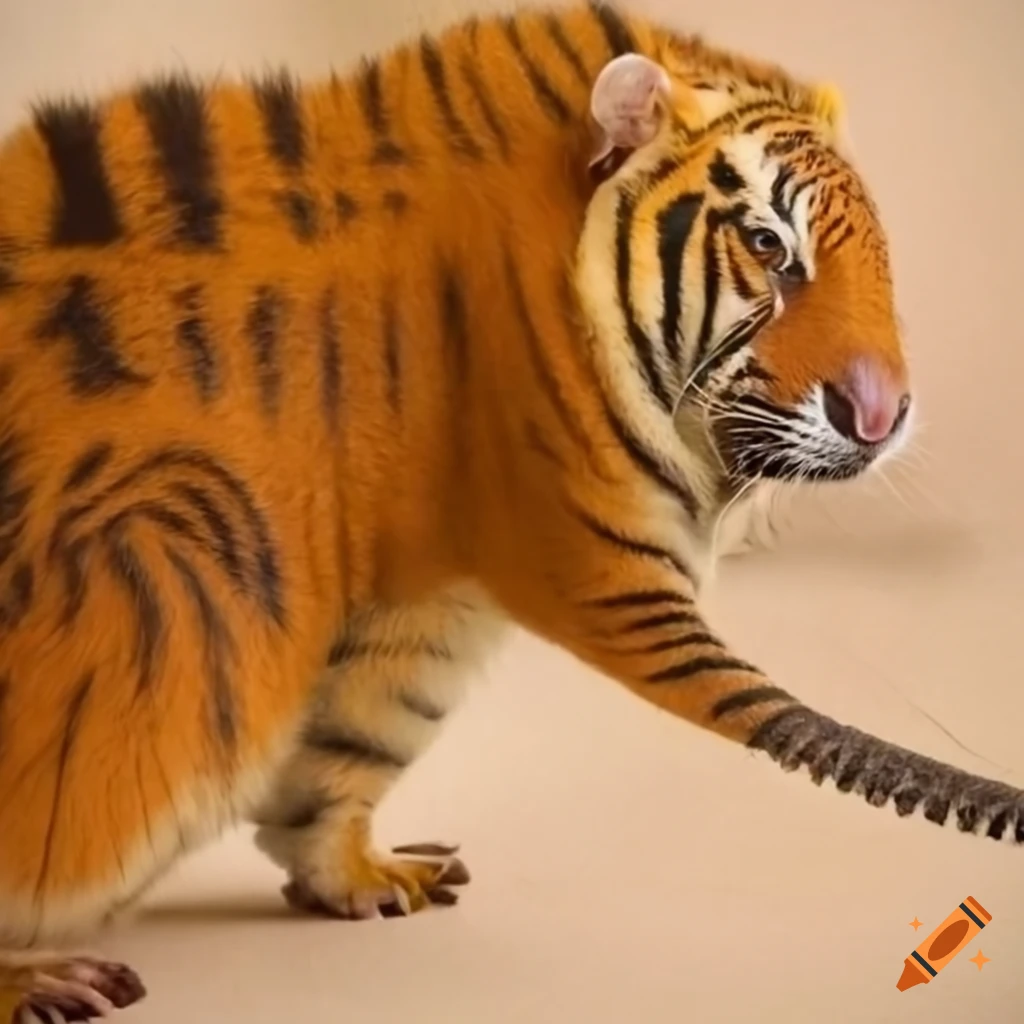 tiger-headed rat with a lemur tail