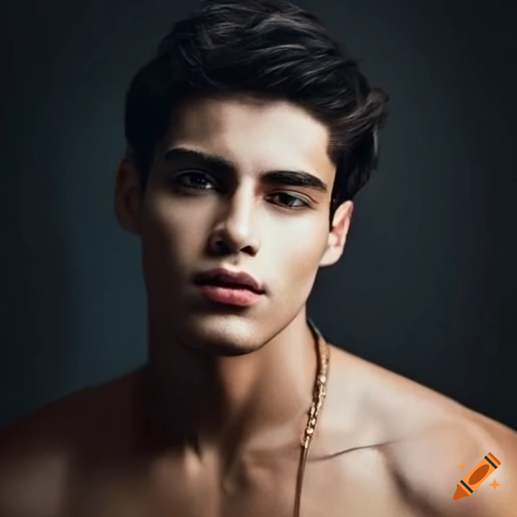 handsome male model with Salvadoran and Lebanese influences