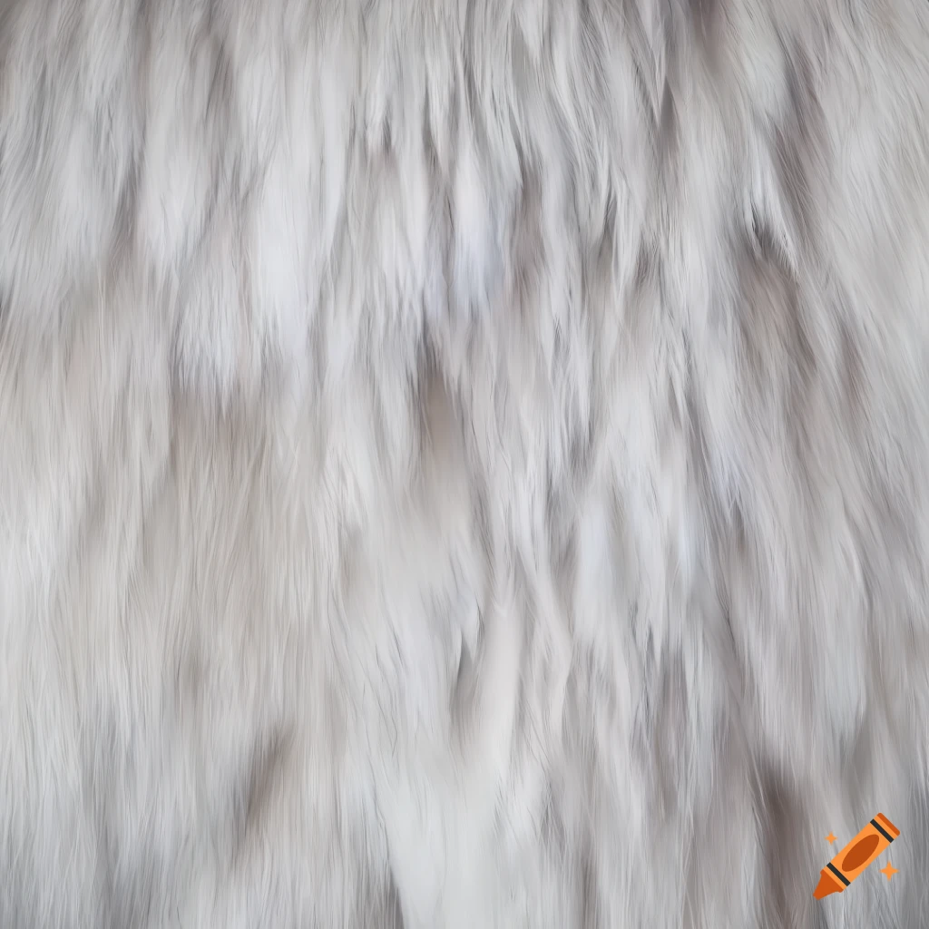 photorealistic pattern of white wolf fur