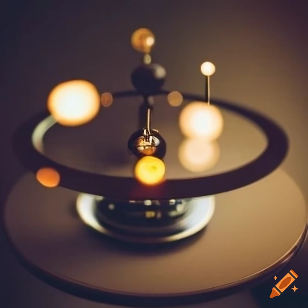 Orrery mechanical model of planetary system on craiyon