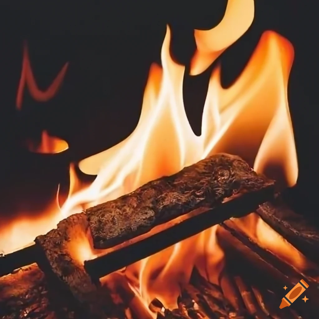 wide flames for bbq with minimal wood