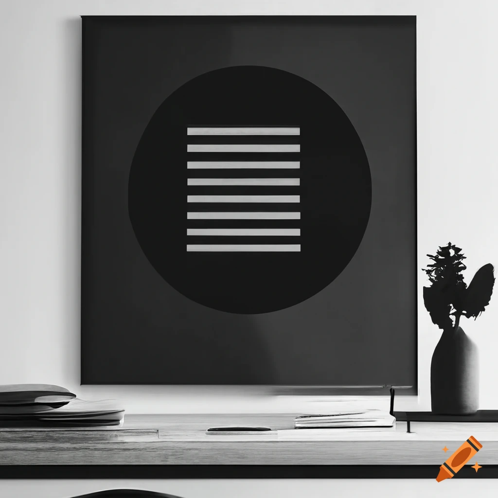 black Bauhaus poster design