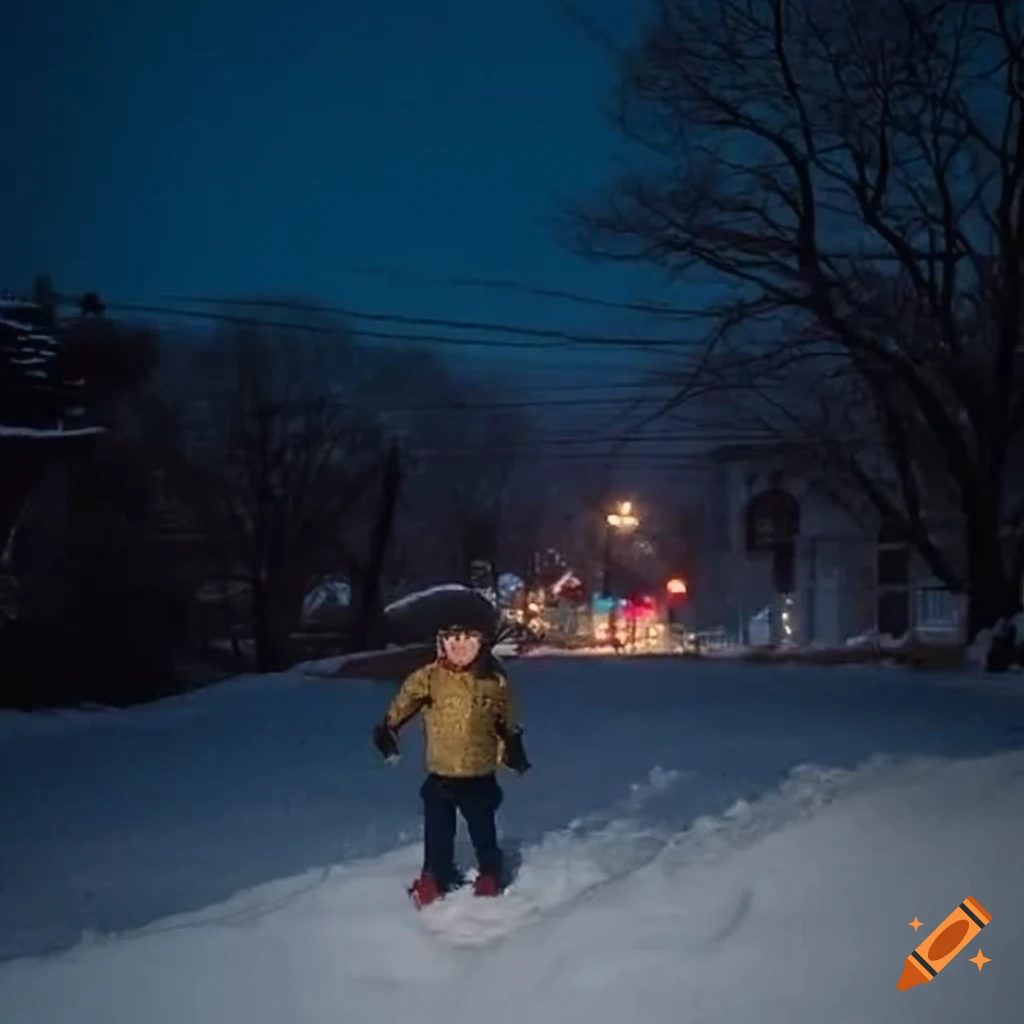 winter scene of Christmas in New England
