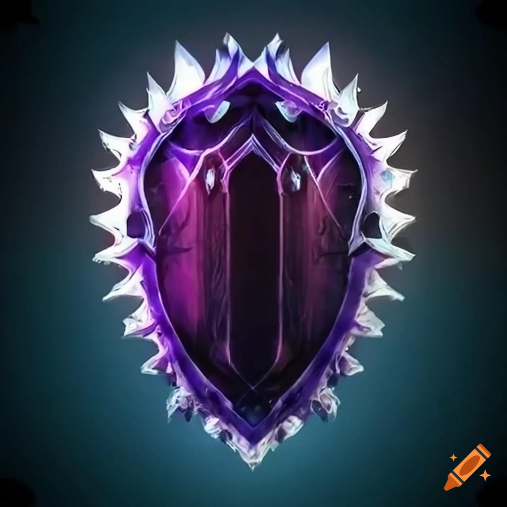 Symmetrical elite shield with magical design on Craiyon