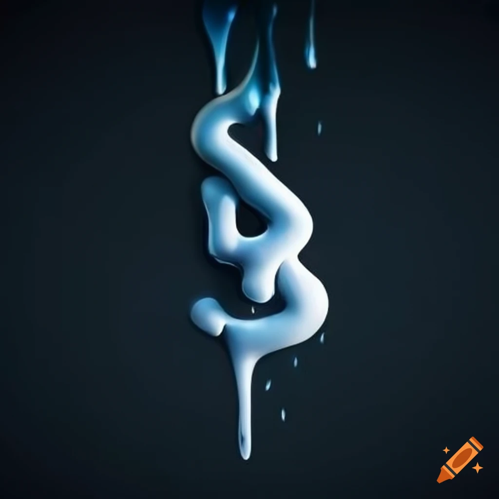 Logo design with dripping paint font