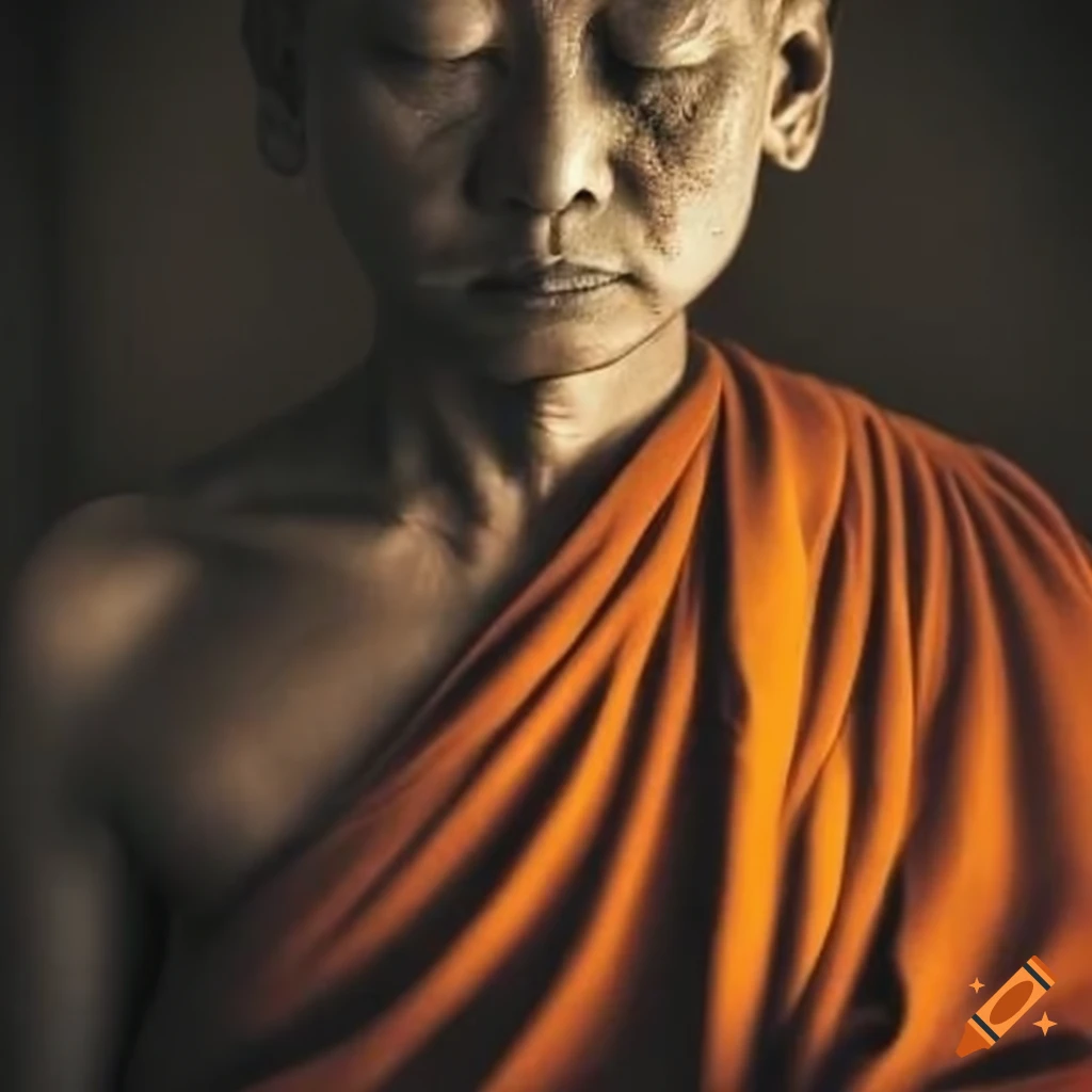 image of a monk in deep meditation
