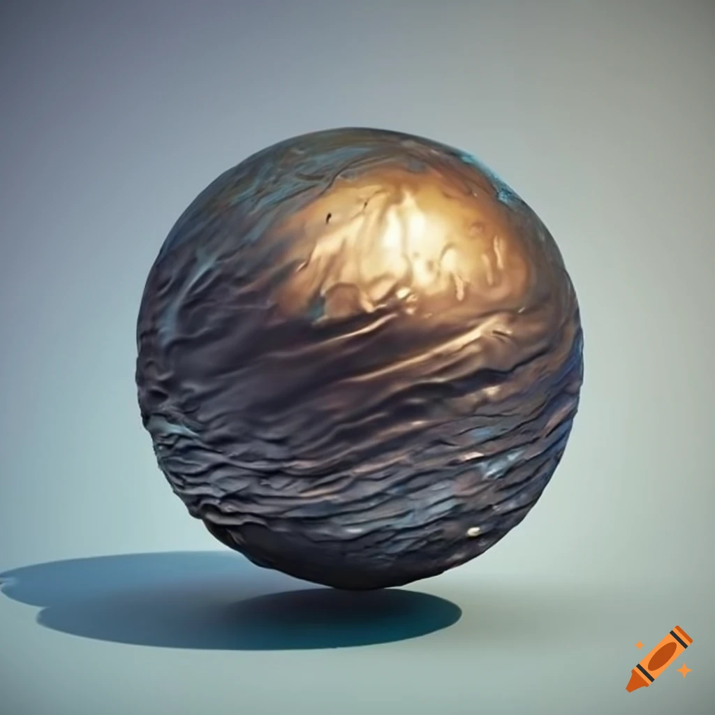 stylized image of a liquid metal sphere