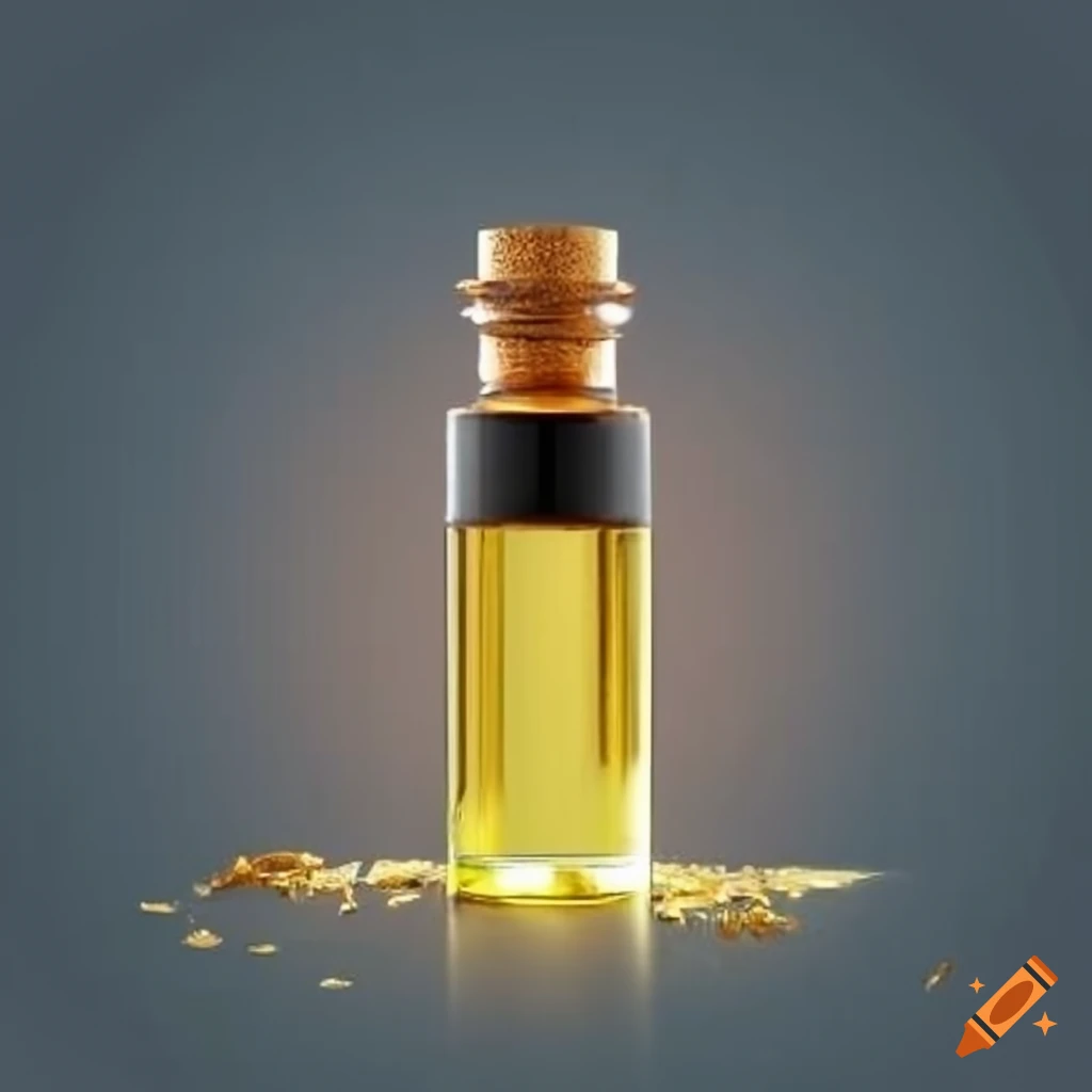 Oil painting with gold flakes